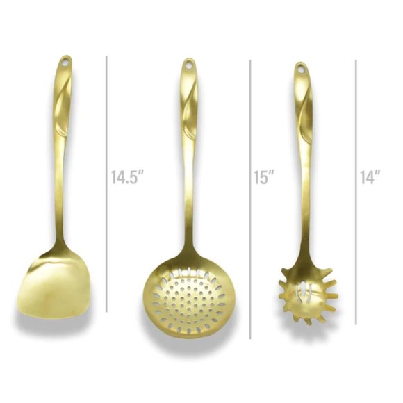 7-Piece Matte Kitchen Utensil Set - GOLD - Picture 3 of 5